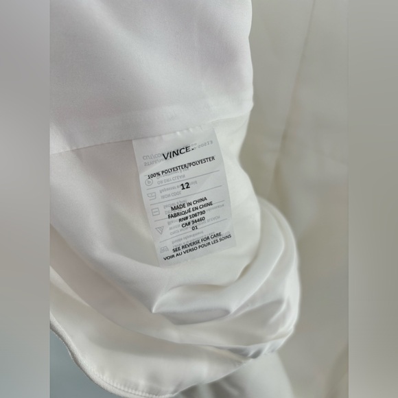 Vince v-neck sleeveless dress in off white - Picture 4 of 8